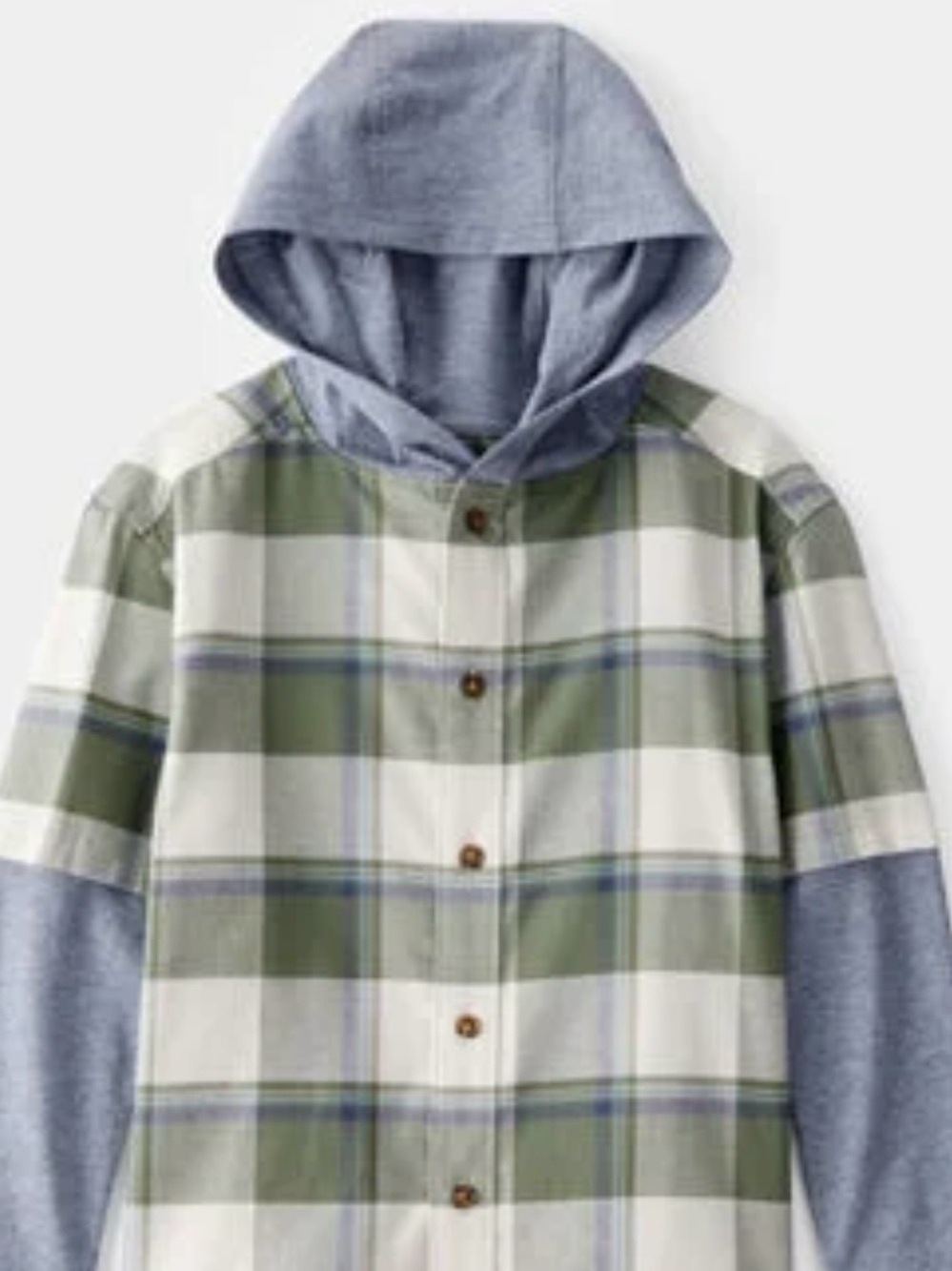 Plaid Shirt with Hood